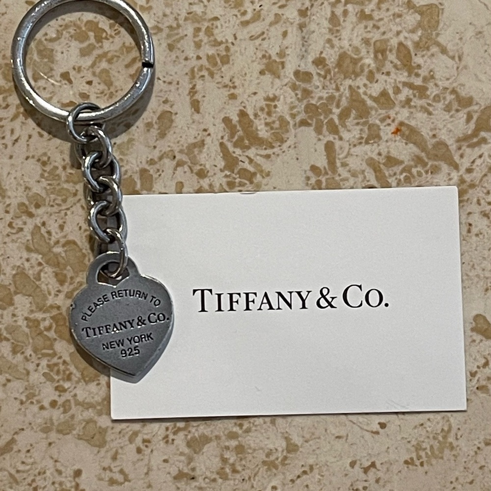 Tiffany & Co. Silver Heart Tag Keychain